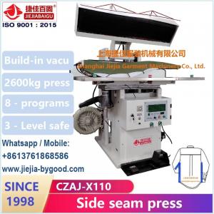 China Aluminium Side Seam Shirt Pressing Machine Electric Heat For Wrinkle Free Seam Sealing supplier