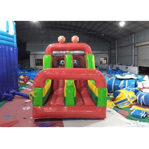 China Funny Soccer Blow Up Obstacle Course Moon Bounce Customized For Party supplier