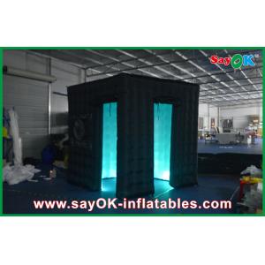 China Photo Booth Led Lights Black Automatic Portable Photobooth Large Oxford Cloth With Led Strip supplier