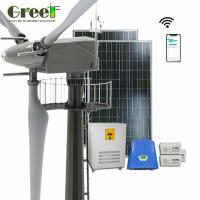 China Low Start Speed Energy Off Grid Solar Hybrid Pitch Control Wind Turbine Blades 30kw on sale