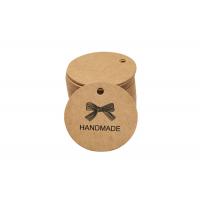 China Recyclable Aseptic Kraft Paper Hang Tags , Round Swing Tags Customized Size on sale