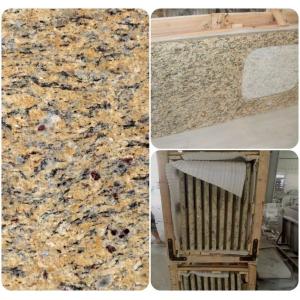 Venetian Gold Solid Granite Worktops For Bathroom Vanity / Kitchen