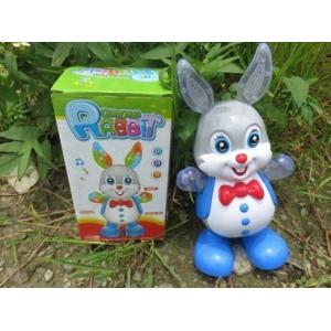 New hot sale toy, electric lighting toy, can sing and dance, walking swing rabbit, flashlight toy