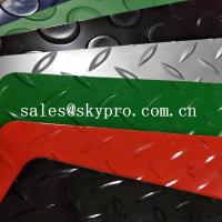 China Colorful Plastic Sheet diamond embossing mat , PVC garage floor mats on sale