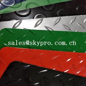 China Colorful Plastic Sheet diamond embossing mat , PVC garage floor mats supplier