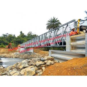 China Military Modular Steel Bridge , Construction Pre-engineered Prefab Pedestrian Bridge Across River supplier