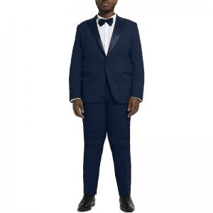 Big Tall Men'S Stylish 2PCS Black Designer Tuxedo For Men