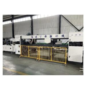 China 2500 KG Hebei Liheng Fully Automatic Online Flexo Printing Slotting Die Cutter With Online Folder Gluer Bundler Machine supplier