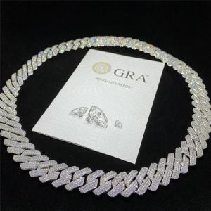 China Miami Iced Out Moissanite Mens Cuban Link Chain Rappers 925 Sterling Silver Iced Out supplier