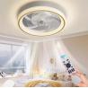 China Control remoto de la APP de fábrica Smart Low Profile Ceiling Fan Light Flush Mount LED Ceiling Light 6 Velocidades del viento Nuevas tecnologías ventiladores de techo wholesale