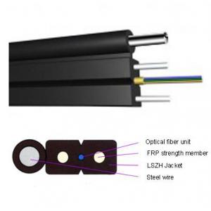 China FRP / Steel Drop Fiber Optic Cable Optical Fiber Unit 1KM 2KM 3KM 5 KM In Roll supplier