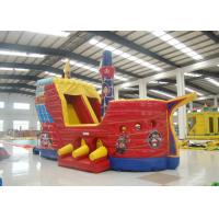 China Outdoor Game Colourful Inflatable Pirate Ship Bouncer House Waterproof 8 X 4 X 5m on sale