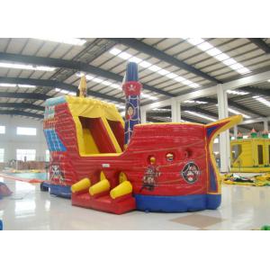 Outdoor Game Colourful Inflatable Pirate Ship Bouncer House Waterproof 8 X 4 X 5m