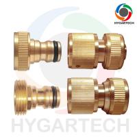 China Brass Quick Connect Water Hose Fittings Tap Connector & Nozzle Adaptor Set on sale