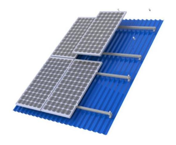 Factory price 25 years warranty solar panel roof solar mounting structures bracket for 5-500kw solar system use
