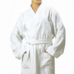 China 100% Cotton Terry Cloth Hotel Bathrobe, Available in Different Sizes  on sale 