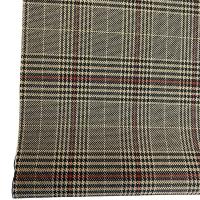 China Medium Weight Recycled Polyester Woven RPET Yarn Dyed Check Fabric for Blazers and Formal Suits on sale