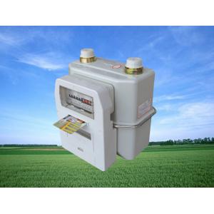 Smart IC Card Steel Prepaid Gas Meter , White STS Prepayment Meter For Residential Compact Metering
