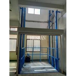 Heavy Duty 4 Post Steel Cargo Lift Elevator Platform Hydraulic For Warehouse
