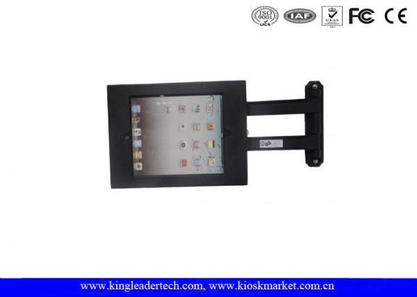 Black iPad Arm Mount Adjustable , iPad Docking Station Wall Mounted