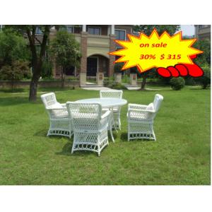 China 5pcs Rattan Garden Dining Sets / Outdoor Rattan Garden Furniture Sets supplier