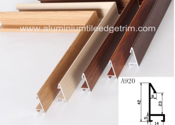 Fashionable Aluminum Sectional Picture Frames Heat Transfer Printing Wood Grain