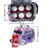 China Canvas Insulated Reusable Lunch Bags With Adjustable Strap Zip Close wholesale