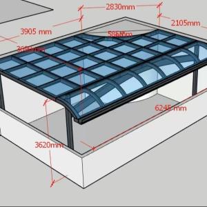 China Customized Aluminium Support Awning With Polycarbonate Sheet Roofs wholesale