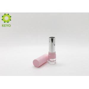 China Pink Plastic Lipstick Tube Container , Round Empty Lipstick Cases Inner Cup 12.7mm supplier