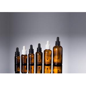 China Empty Glass Dropper Bottles , 5ml - 100ml Amber Glass Vials With Dropper supplier