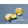 China Forma redonda feita sob encomenda Moissanite sintético amarelo para a colar 6.5mm wholesale