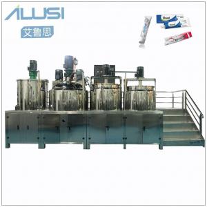 Cosmetic Toothpaste Making Production Line Emulsifier Mixer for Tooth Paste Mixing Equipment Toothpaste Machine Making
