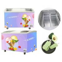 China Ice Cream Glass Door Chest Freezer 250L Sliding Door Chest Freezer on sale