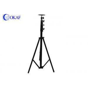 China Mobile Telescopic Mast Pole , Tripod Antenna Tower With Lock Stainless Steel Material wholesale