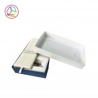 China Textured Art Paper White Jewelry Paper Gift Box Foldable on sale