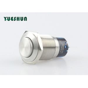 16mm High Head Metal Push Button Switch , Self Locking Push Button Switch NO NC