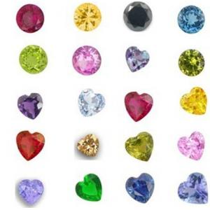 Heart Round Crystals Birthstones Charms for Floating Charm Living Locket,different sizes
