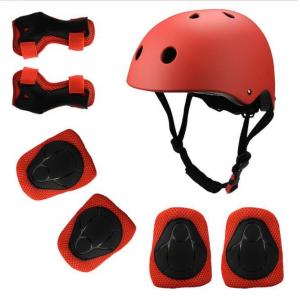 China Adjustable Skateboard Skate Helmet pads with 7pcs set Protective Gear Knee Pads supplier