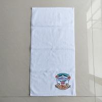 China 100% Cotton Custom White Gym Sports Fitness Towel with Embroidery Logo for sale
