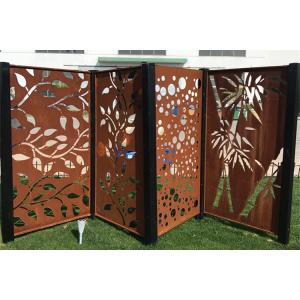 China High Strength Laser Cut Corten Steel Panel Screen For Garden Decoration Sculpture supplier