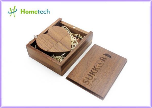 Custom Heart-shaped Wooden USB Flash Drive 64gb 32gb / usb stick Flash drive