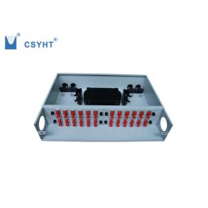 China Cold Roll Steel Fiber Optic Distribution Panel 48 Port Fixed Type 412x295x88mm supplier