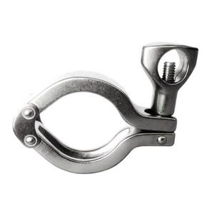 Industrial Ss Tri Clamp Fittings Double Bolt Pipe Clamps Mirror Polishing