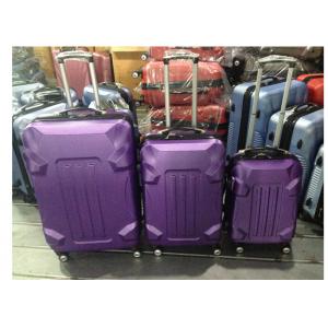 Set Of 3 Hard Shell Spinner Trolley Luggage Set With 4 Double 360 Degree Rotating Wheels