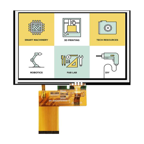 El panel de exhibición resistente de TFT LCD de 5 pulgadas IC 7262 800x480 puntea 40PIN TFT-H050A1SVIST4R40