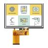 El panel de exhibición resistente de TFT LCD de 5 pulgadas IC 7262 800x480 puntea 40PIN TFT-H050A1SVIST4R40