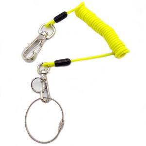 Security Retractable Wire Cable Spring Tool Lanyard With Carabiner And ...