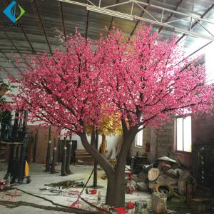 China Wedding Decor Artificial Peach Blossom Tree , 4m Height Lily Blossom Tree supplier