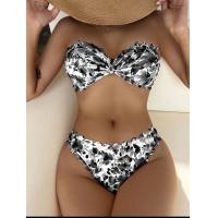 Swimming Suits Bikini With Red And Striped Pattern M Size Bathing Suits For Plus Size Women