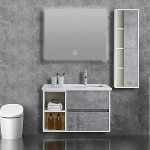 China Ceramic Basin Bathroom Vanity Cabinets 16mm Plywood Bathroom Vanity supplier